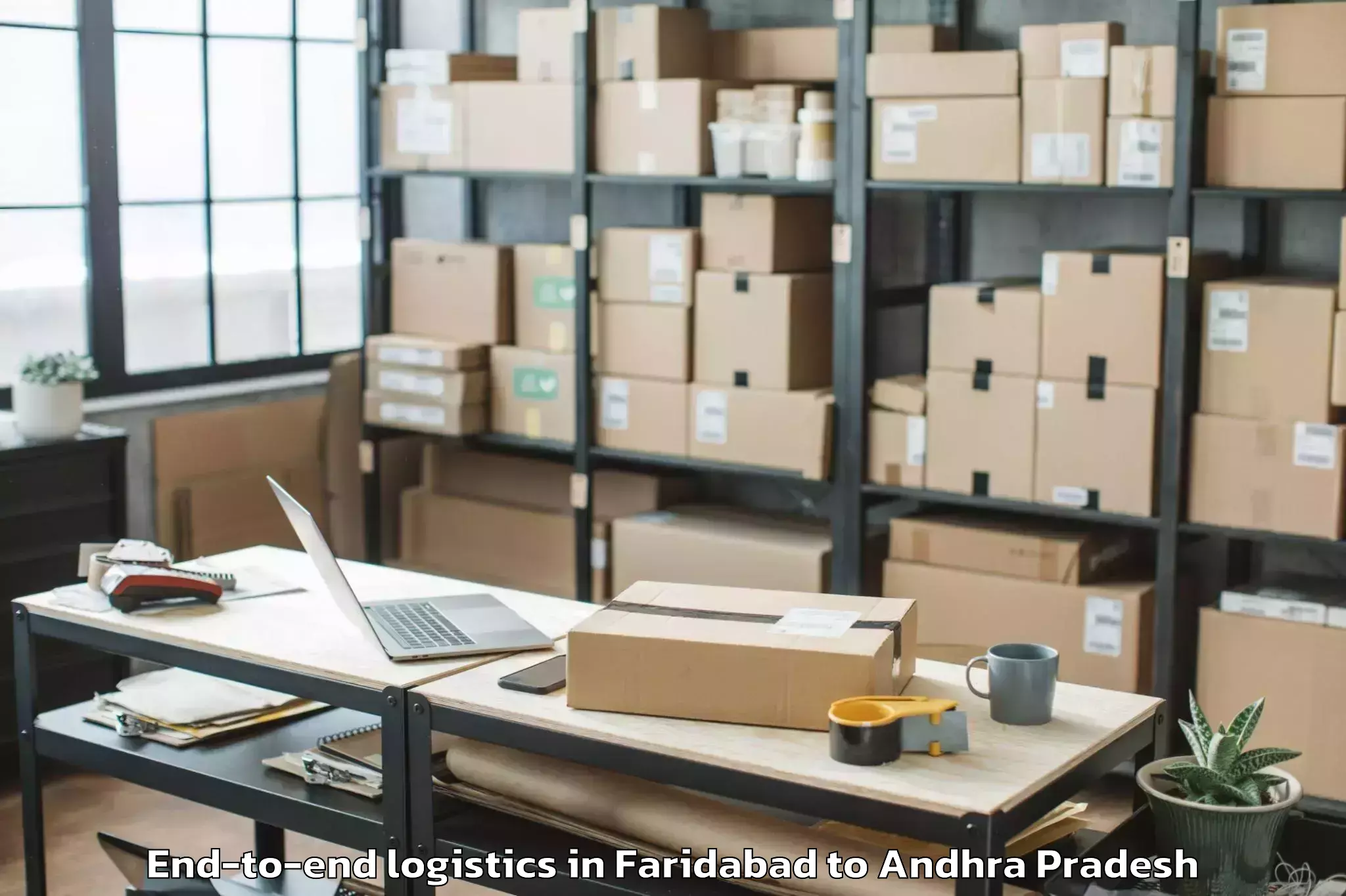 Leading Faridabad to Kovvur End To End Logistics Provider